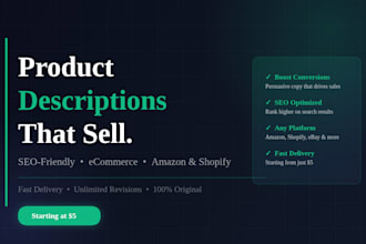write compelling product descriptions for your ecommerce store