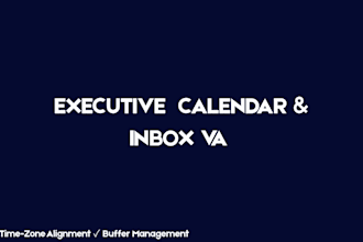 be your administrative assistant for executive calendar schedule