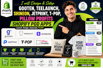 design gooten teelaunch shineon jetprint tpop pillow profits shopify pod apps