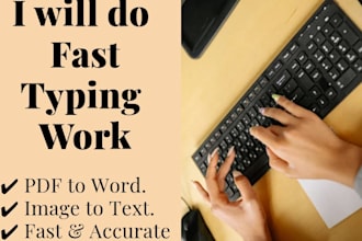 do fast typing work PDF to word or image to text