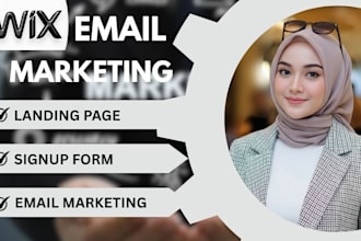 design wix landing page wix email campaign  wix signup form wix lead capture
