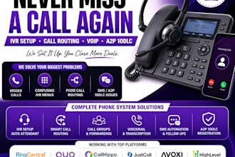 setup IVR phone system call routing a2p 10dlc ringcentral quo callhippo avoxi