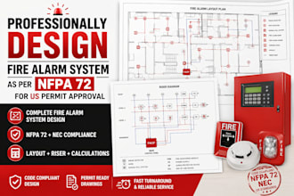 design nfpa 72 compliant fire alarm system layout for USA projects