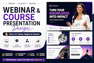 design webinar slides, course presentation, coaches design, creator presentation