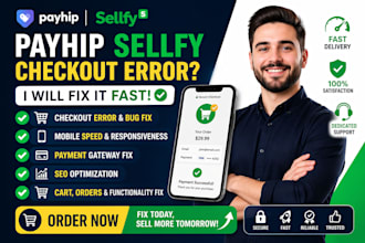 payhip sellfy checkout error bug mobile speed issue payment fix seo cart