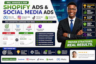 run shopify facebook ads instagram ads tiktok ads and meta ads shopify marketing