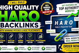build high quality haro backlinks with winning pitches and real placement