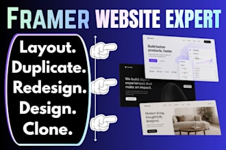 design redesign clone fix or duplicate your framer website fast framer expert