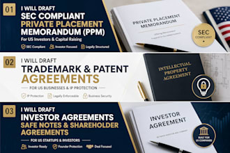 draft sec compliant private placement memorandum ppm for US investors