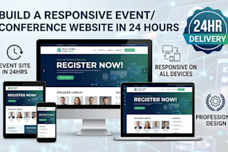 build responsive event or conference website in 24hrs