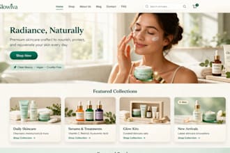 design organic skincare shopify spa store anti aging store skincare website