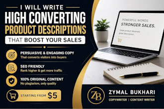write high converting product descriptions that boost sales