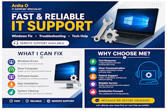 provide fast IT support, troubleshooting, windows fixes
