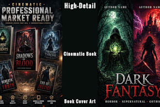 design a cinematic thriller, mystery, and crime book cover