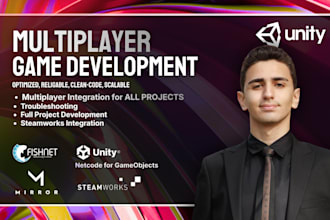 develop a multiplayer unity game with mirror, fishnet, ngo steam