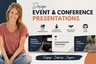 design event presentation decks, conference speaker slides, sponsorship proposal