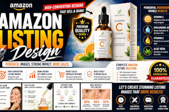 do amazon listing design, amazon aplus content and create amazon product listing