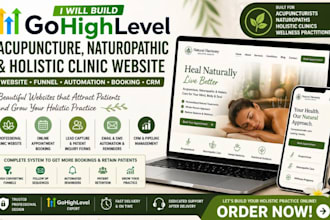 gohighlevel acupuncture clinic website naturopathic website holistic website