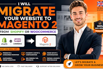 migrate your website to magento 2 from shopify or woocommerce