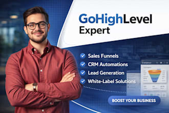 setup gohighlevel click funnels,sales funnel,sms and email marketing automation