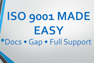 create iso 9001 2015 audit ready documents and gap analysis