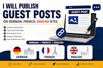 publish guest posts on german, french, english sites