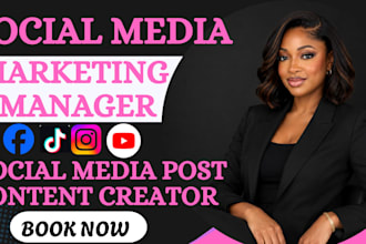 be your social media manager social media marketing manager social media post
