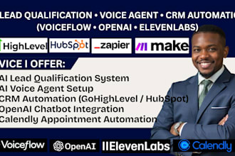 ai lead qualification assistant voiceflow elevenlabs open ai CRM automation