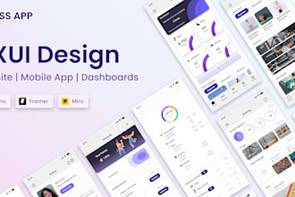design clean, user focused mobile apps, websites, dashboards with figma