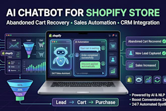 build ai shopify chatbot for abandoned cart recovery and sales automation