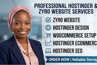 build carrd zyro website design woocommerce store host on hostinger