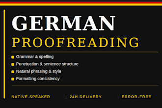 proofread and edit your german text as a native speaker