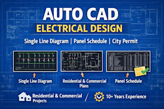 design electrical system with load calculation and autocad drafting