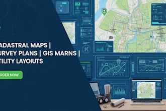 create cadastral maps, land survey plans, gis mapping and utility layouts