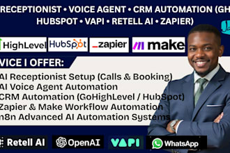 ai receptionist automation gohighlevel hubspot zapier make quickbook jane app