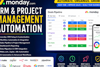 build monday crm and project management automation