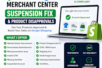 fix google merchant center errors and disapproved products