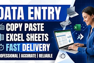 do fast and accurate data entry, copy paste and typing work