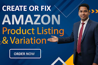 create amazon product listing and variation or fix amazon listing errors