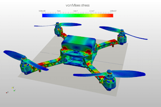 design fpv,uav drone airframe, fea simulation, cad with electronic fdm 3d print