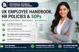 create uk employee handbook HR policies and sops for your business