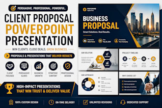 create client proposal powerpoint, marketing presentation, business product
