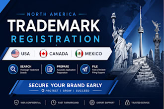 register trademark in north america USA canada mexico brand filing nd protection