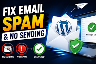 fix email spam and no sending issues in wordpress website