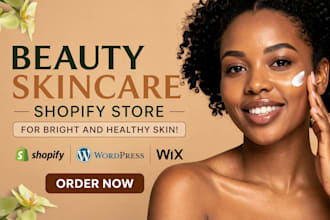 build skincare shopify store skincare beauty cosmetic website skin care design