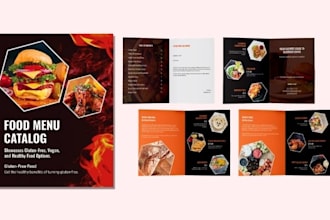design food menu catalog pricelist brochure beverages catalogue for distribution