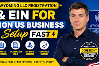 do wyoming llc registration and ein for non US business setup fast