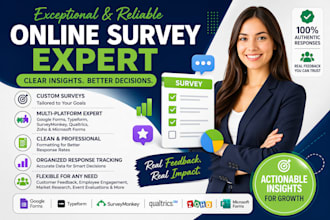 conduct online survey, online forms, questionnaire, polls 2000 respondent