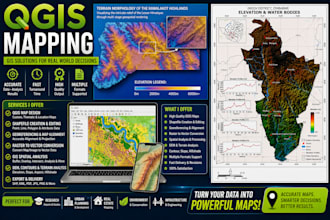 create qgis maps, georeferencing, shapefile and gis analysis