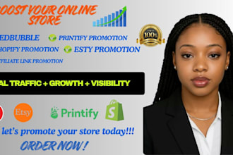 affiliate link promotion clickbank marketing printify teespring redbubble store